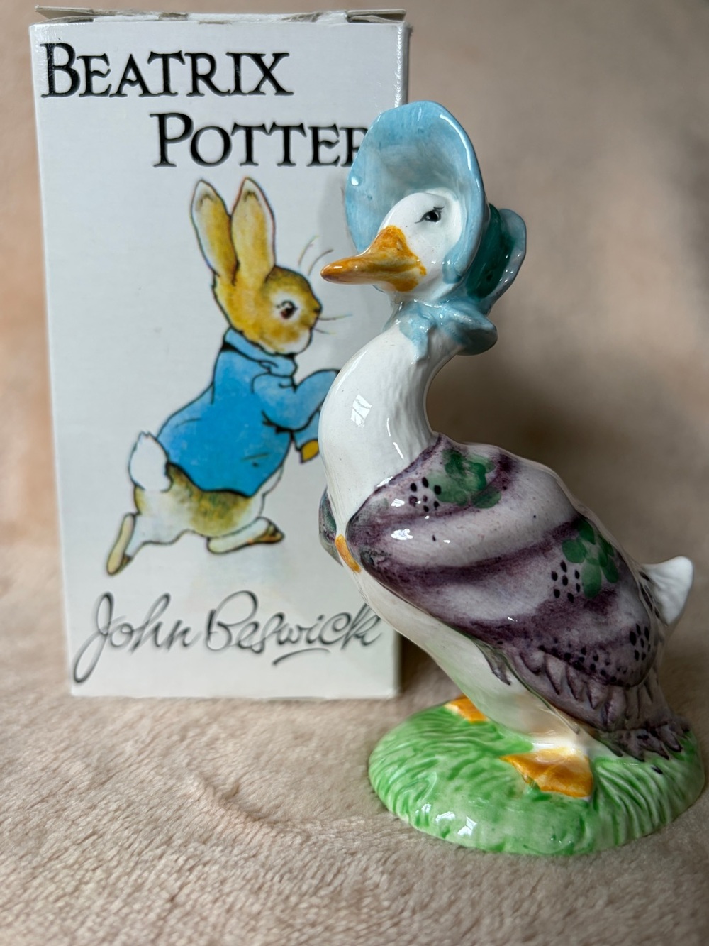 Beswick Beatrix Potter Jemima Puddle-Duck Figurine England With Vintage Box